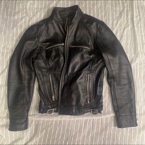 Black leather jacket
